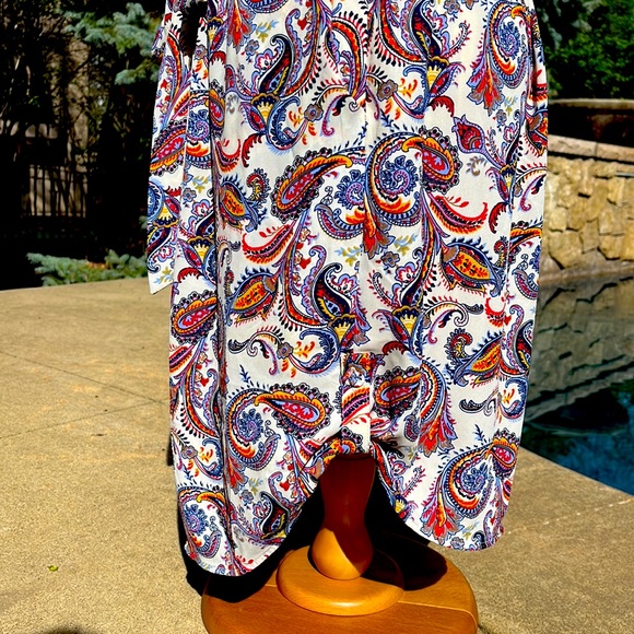 NWT DR2 by Daniel Rainn Paisley Dress - Picture 8 of 9